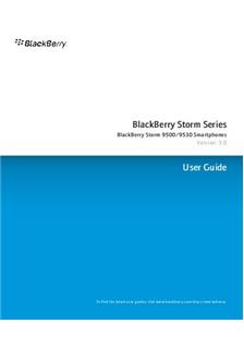 Blackberry Storm 9500 manual. Tablet Instructions.